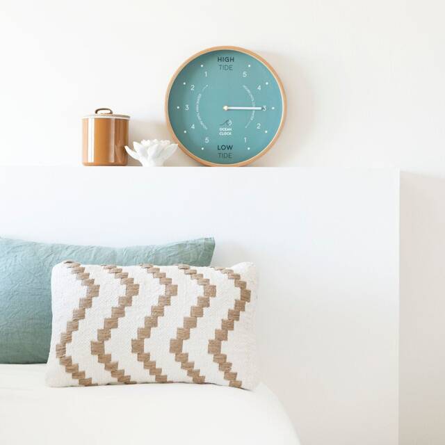 Turquoise Wood Tide Clock Custom - image 1