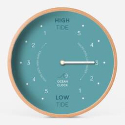 Turquoise Wood Tide Clock Custom - thumbnail 2