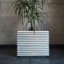 stylish Wooden Indoor Planter, Modern Indoor Wooden Planter, Minimalist 3D Flowerpot For Home & Garden - thumbnail 2