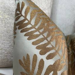 Extravagance Fabric By Harlequin , Gold Decorative Cushion Cover, Tropical Palm Design - Double Sided Limited Stock Luxury Homes - thumbnail 3