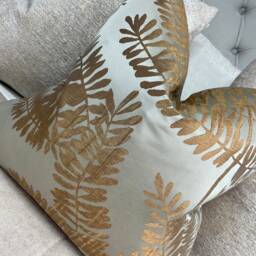 Extravagance Fabric By Harlequin , Gold Decorative Cushion Cover, Tropical Palm Design - Double Sided Limited Stock Luxury Homes - thumbnail 2