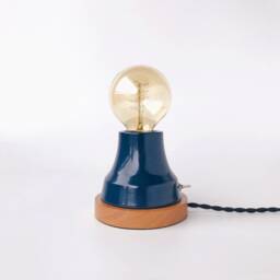 Benjamin Midnight Blue Lamp For Home Office Desk Table - Plug-In Wall Sconce Industrial Modern Light Holiday Gift For Him Her & Students