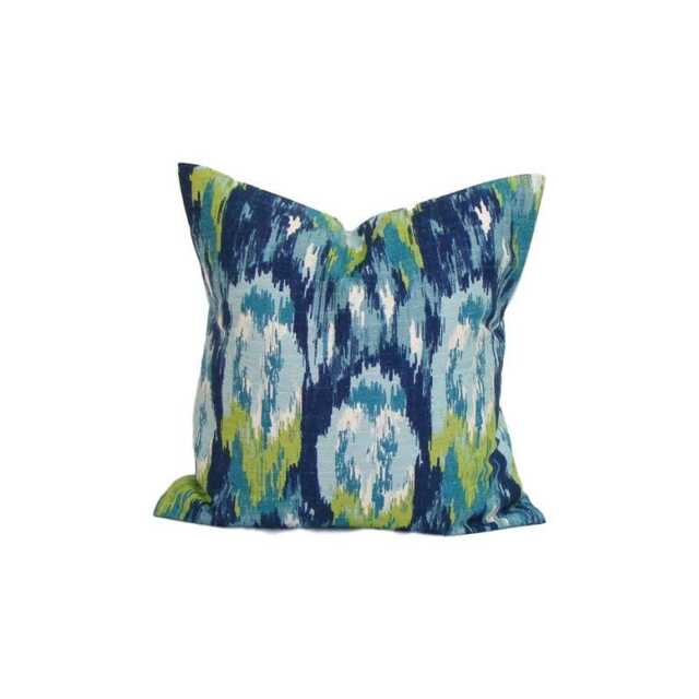 Blue Green Pillow Cover, Throw Covers For 20x20 Pillow, 18x18 16x16 All Sizes Incl Euro - image 1