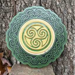 Triskelion - Cast Paper Irish Art Scottish Celtic Knot Work Spiral Triskele - thumbnail 2