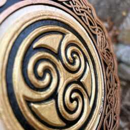 Triskelion - Cast Paper Irish Art Scottish Celtic Knot Work Spiral Triskele - thumbnail 3