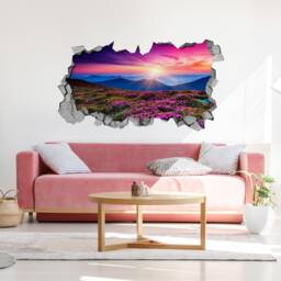 Purple Landscape - 3D Wall Stickers Art Sticker Decal Wallpaper Wall Decals Printed Sku Pl3Dw