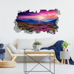 Purple Landscape - 3D Wall Stickers Art Sticker Decal Wallpaper Wall Decals Printed Sku Pl3Dw - thumbnail 3