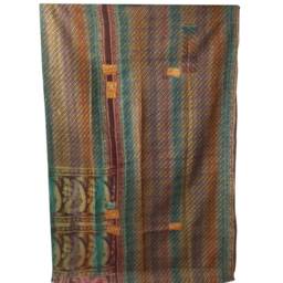 Modern Jelly Roll Race Kantha Quilt Vintage Throw Blanket - 56x80 Inch - thumbnail 4