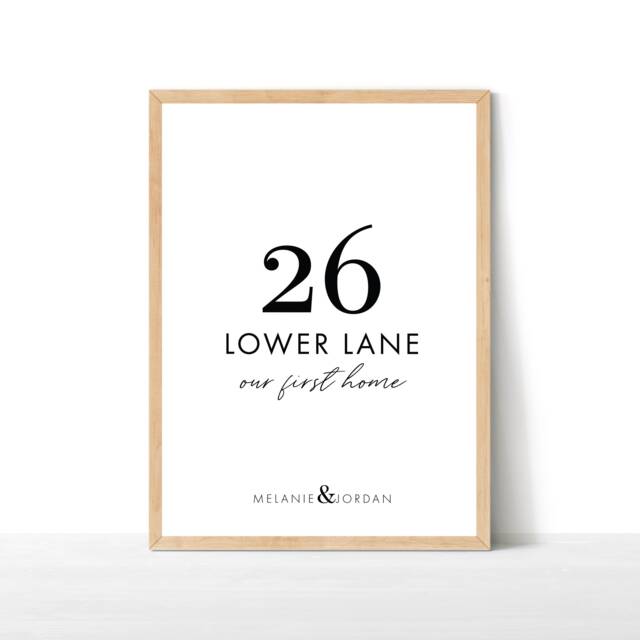 Personalised New Home Print, Housewarming Gift, Wedding Engagement Couple - image 1