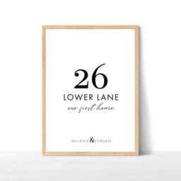 Personalised New Home Print, Housewarming Gift, Wedding Engagement Couple - thumbnail 1