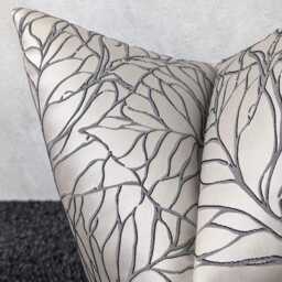Ashley Wilde - Whinny Flint Leaf Designer Detail Luxury Cushion Cover Glamorous Fabric, Modern Sofa Bed Pillow Accent Home Decor - thumbnail 2