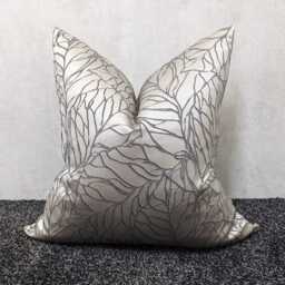 Ashley Wilde - Whinny Flint Leaf Designer Detail Luxury Cushion Cover Glamorous Fabric, Modern Sofa Bed Pillow Accent Home Decor - thumbnail 4