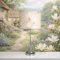 Lampshades in Laura Ashley Magnolia Grove Natural Fabric Handmade Free Delivery - thumbnail 3