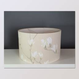 Lampshades in Laura Ashley Magnolia Grove Natural Fabric Handmade Free Delivery - thumbnail 4