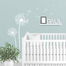 Dandelions Decal Flying Seeds Baby Girl Room Decor Floral Wall Decals Sticker Stick On Art Decalisland -Dandelions Flower Sd 095 - thumbnail 2