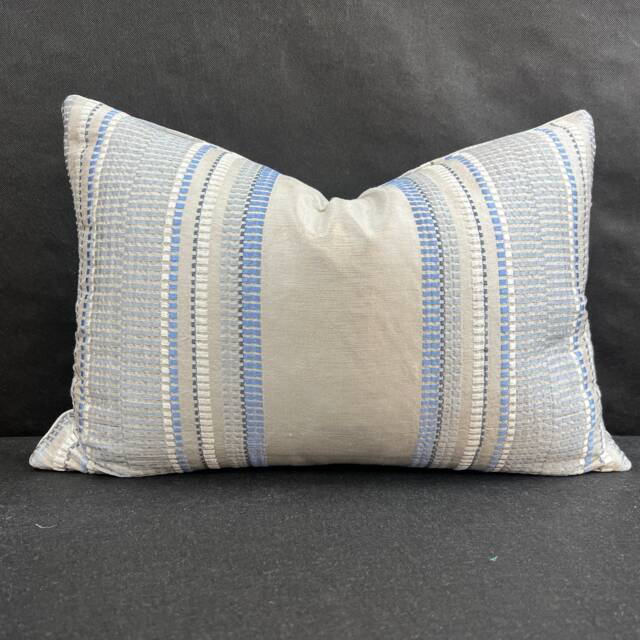 Jane Churchill Meteor Contemporary Designer Blue Striped Fabric Sofa Cushion Pillow Cover Throw - image 1