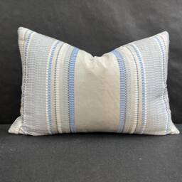 Jane Churchill Meteor Contemporary Designer Blue Striped Fabric Sofa Cushion Pillow Cover Throw - thumbnail 1