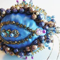 Pearl Hand Beaded Handmade Original Shatterproof Christmas Ornament Gift - thumbnail 3