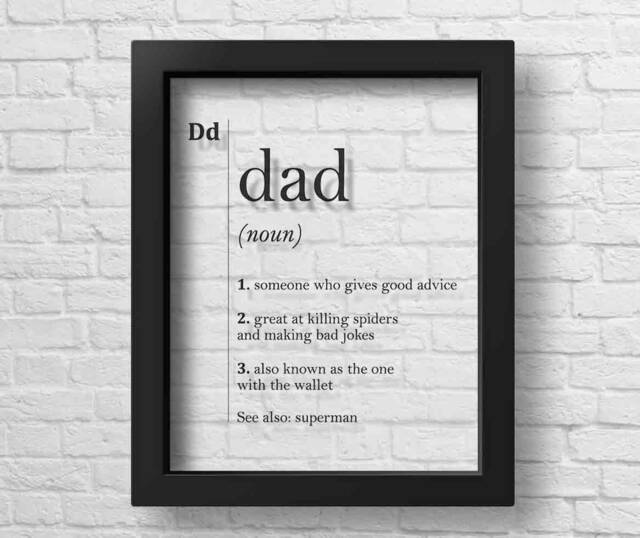 Transparent Dad Definition Gift For Print Fathers Day Father Parents Minimalist Poster Best Typography Dictionary - image 1