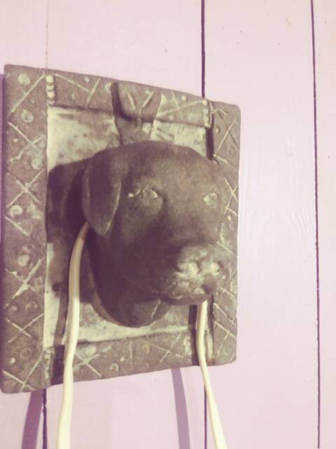 Faux Cast Iron Dog Leash Holder - image 1