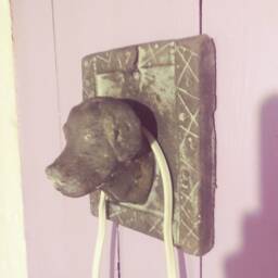 Faux Cast Iron Dog Leash Holder - thumbnail 2