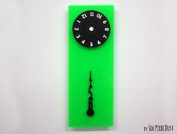 stable Hand, Rotating Numbers - Green Wall Clock - thumbnail 1