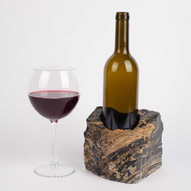 Handmade Nero Picasso Marble Wine Bottle Holder - image 1