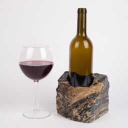 Handmade Nero Picasso Marble Wine Bottle Holder - thumbnail 1