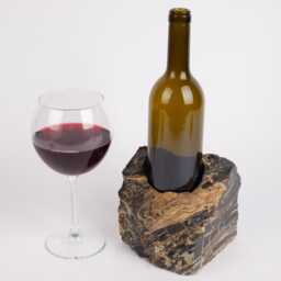 Handmade Nero Picasso Marble Wine Bottle Holder - thumbnail 2