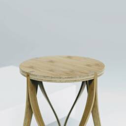 Handmade Bamboo Stool Minimal Bohemian Bar Stool Side Table - thumbnail 2