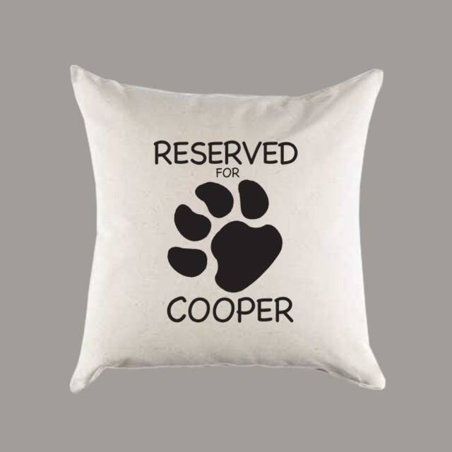 Personalized Pet Canvas Pillow Or Cover - Dog Cat Throw Home Decor Moving Away Housewarming Gift - image 1