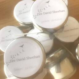 Personalised Memorial Candles Remembrance Funeral Favours - Eco Soy Wax Tribute Candles - Set Of 5 - thumbnail 3