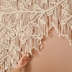 Large Macrame Leaf Window Curtain Wall Hanging, Boho Tapestry, Curtain, New Home Gift, Headboard Decor, First Mothers Day C02 - thumbnail 4