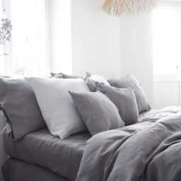 Natural Stonewashed Linen Bedding Set, Duvet Cover, Pillowcases, Flat Sheet - thumbnail 3