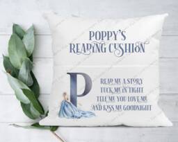 Personalised Cushion, Pocket Child Pillow, Book Holder, Pillow For Child, Sleep Aid, Princess Cinderella - thumbnail 1