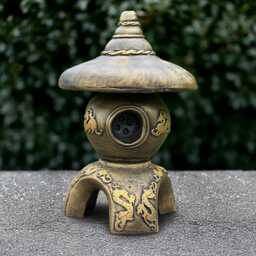 Amazing Pagoda Statue Concrete Lantern Sculpture Outdoor Figurine Handmade Front Door Decoration Lover Gift Yard Art - thumbnail 2