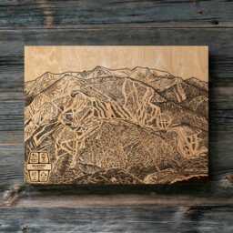 Heavenly California Trail Map - Engraved Wood Wall Art, Winter Sport Cabin Decor, Ski Snowboard Mountain, Personalized Family Gift - thumbnail 2