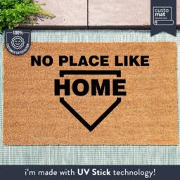 No Place Like Home - Plate Baseball Gift For Sports Lovers Family - thumbnail 1
