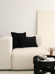 Black Linen Throw Pillow Cover, Handmade Modern & Soft Lumbar Case, Hidden Zipper, Comfy High Quality Cushion Any Size, 20x20