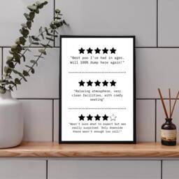 Fun Bathroom Print, Would Poo Here Again, Wall Decor, Funny Poster, Toilet Humour House Warming Gift, Print - thumbnail 3