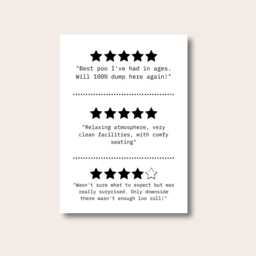 Fun Bathroom Print, Would Poo Here Again, Wall Decor, Funny Poster, Toilet Humour House Warming Gift, Print - thumbnail 1