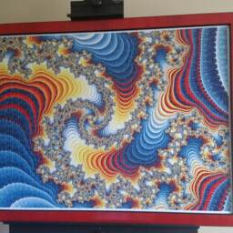 Primary Color Fractal Design 1000Pc Puzzle Wall Art, Professionally Custom Framed - thumbnail 2