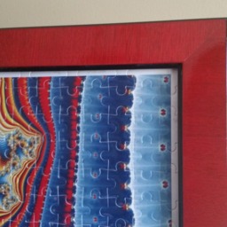 Primary Color Fractal Design 1000Pc Puzzle Wall Art, Professionally Custom Framed - thumbnail 3