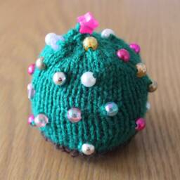 Hand Knitted Christmas Tree, Terry's Chocolate Orange Cover, Knitted Tree Cover, Christmas Table Decoration - thumbnail 2