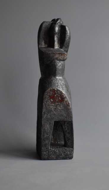 Ceramic Sculpture, Black Ceramics, Ceramic Figurine, African Figure, Sculpture For The Garden, Ceramics Raku, Art - image 1