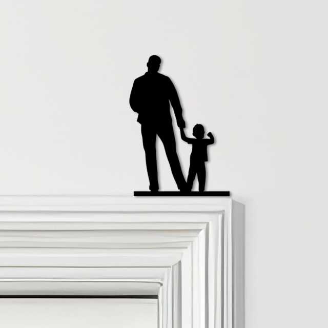 Door Topper Father & Son Toddler Various Colours Top Of Decorative Sign - Novelty Wall Decor, Frame Art, Art - image 1