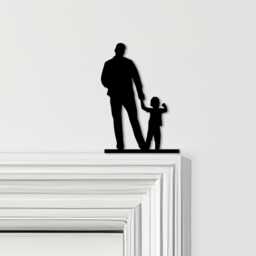 Door Topper Father & Son Toddler Various Colours Top Of Decorative Sign - Novelty Wall Decor, Frame Art, Art - thumbnail 1