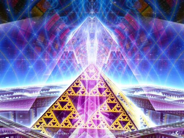 Grid Activation Cosmic Tapestry - Wall Hanging Earth Sacred Geometry- Spiritual Gaia Visionary Psy Art - image 1