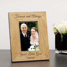 Forever & Always Your Little Girl Frame, Father Of The Bride The Photo Gift For Dad - thumbnail 2