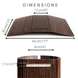 Sofa Arm Tray Table Couch Bedside Wood Coaster Coffee Cup Foldable Protector Mat Tv Chair Armrest Caddy End Tables Trays - thumbnail 3